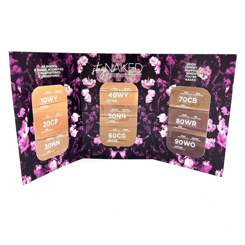 8 Urban Decay Weightless Liquid Foundation Samples 9 Shades Warm Cool‎ Neutral
